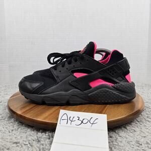 Nike Men 9 Air Huarache Run Coral Black Solar Red Casual Lifestyle Daily Sneaker